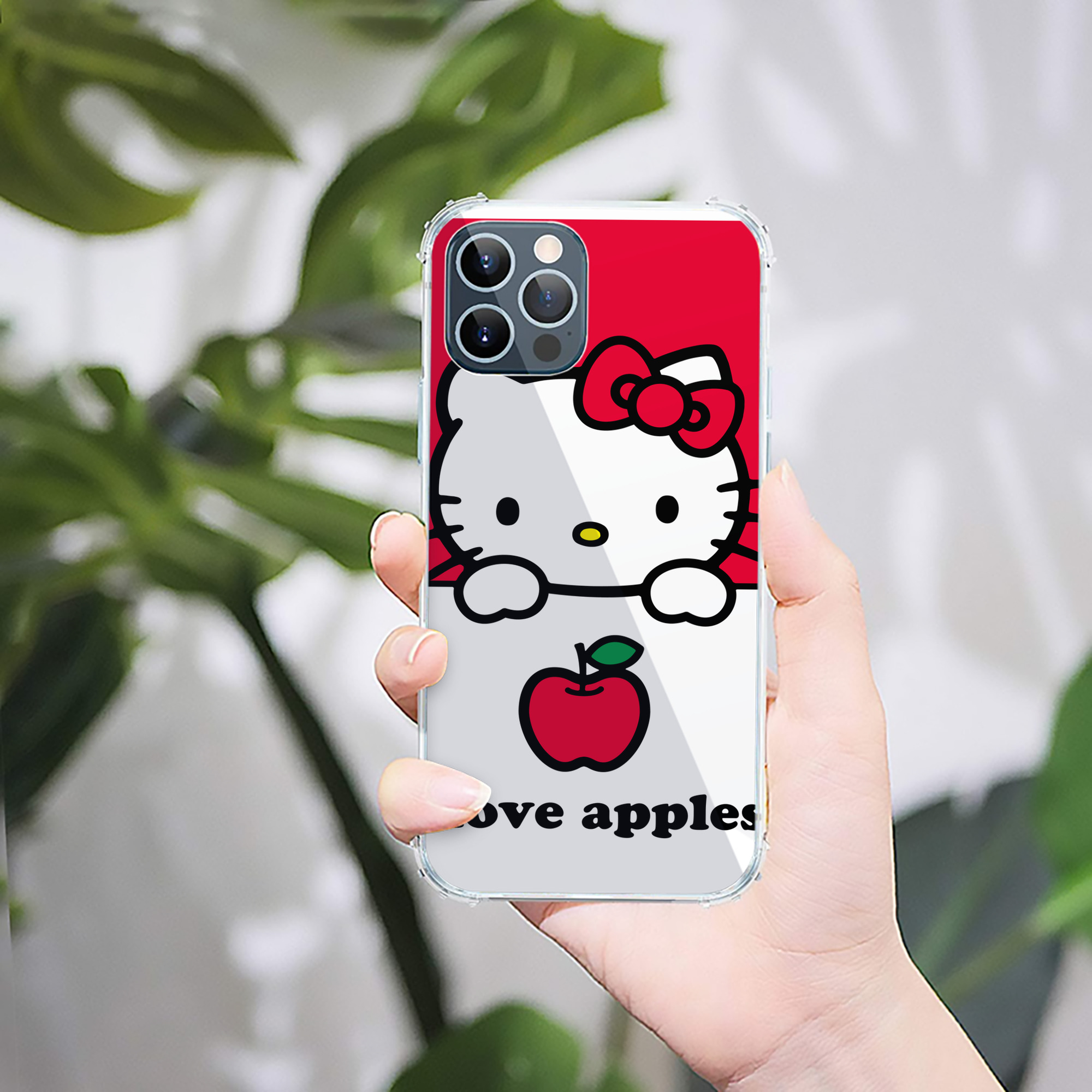 （画像用） Hello Kitty ハローキティ 【iPhone 12シリーズ対応】透明スマホケース（クリアソフトケース）